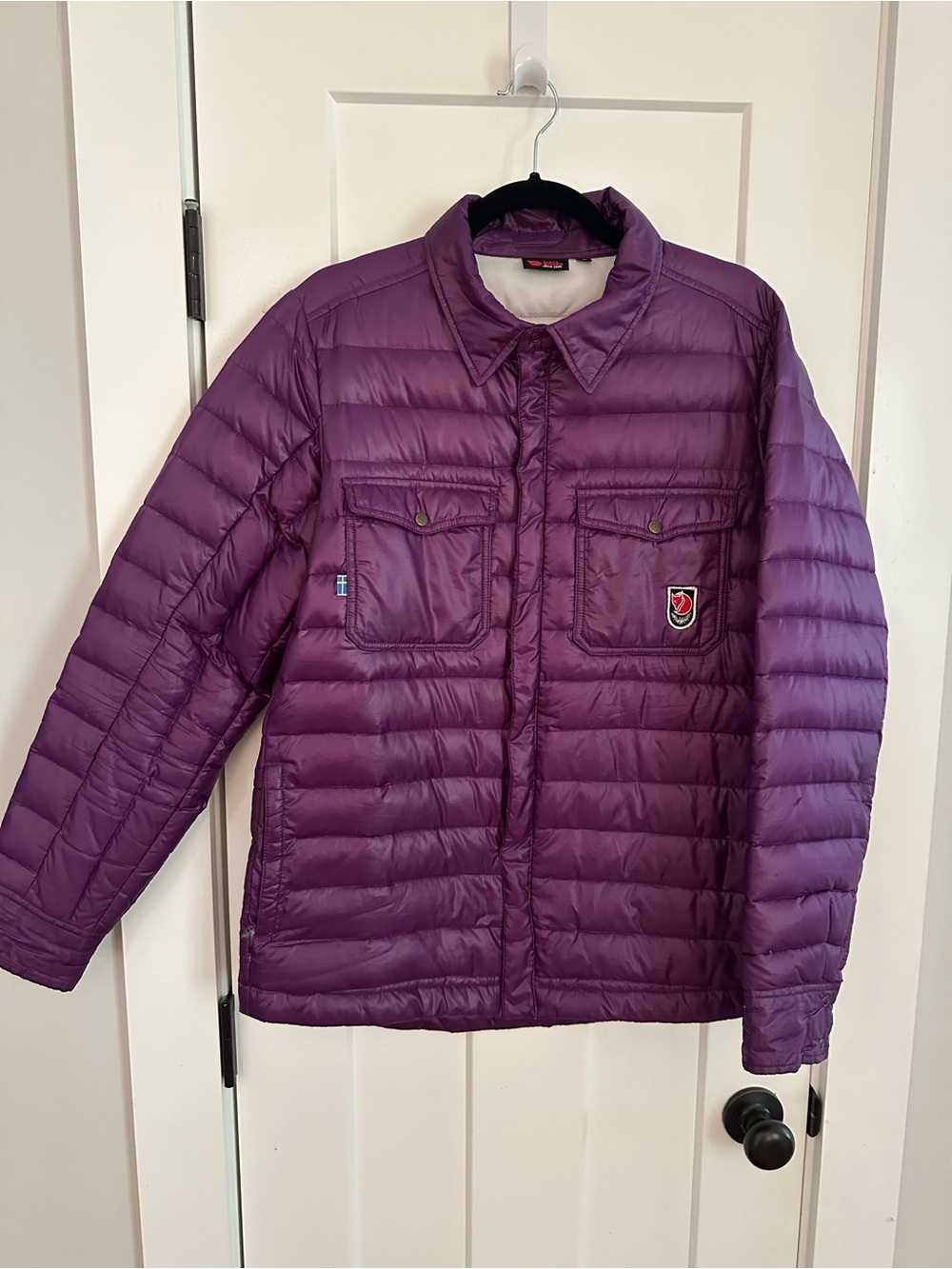 Vintage Fjällräven Purple Quilted Puffer Shirt Jacket